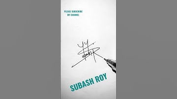 Signature name of subash roy #signature #likecommentsubscribe