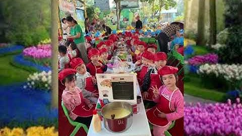 Tiệc buffet lớp 5   6 tuổi A1