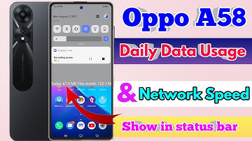 oppo a58 data usage settings, oppo a58 data speed setting, oppo a58 data usage show