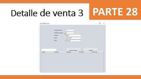 Sistema de reserva para restaurante en Java y MySQL Parte 28 - FrmDetalleVenta 3