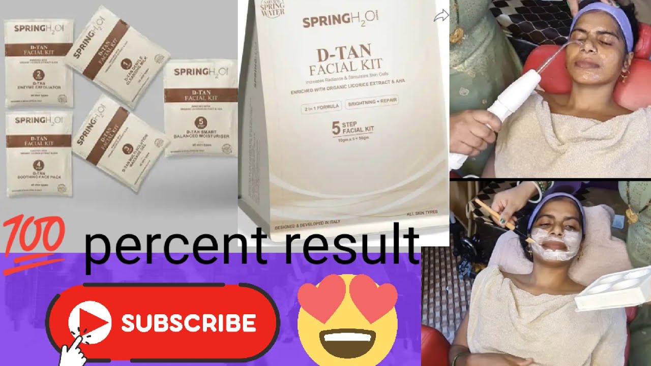 SPRING H2O D-Tan Facial Kit with 2in1 Formula  Facial Kit Review 