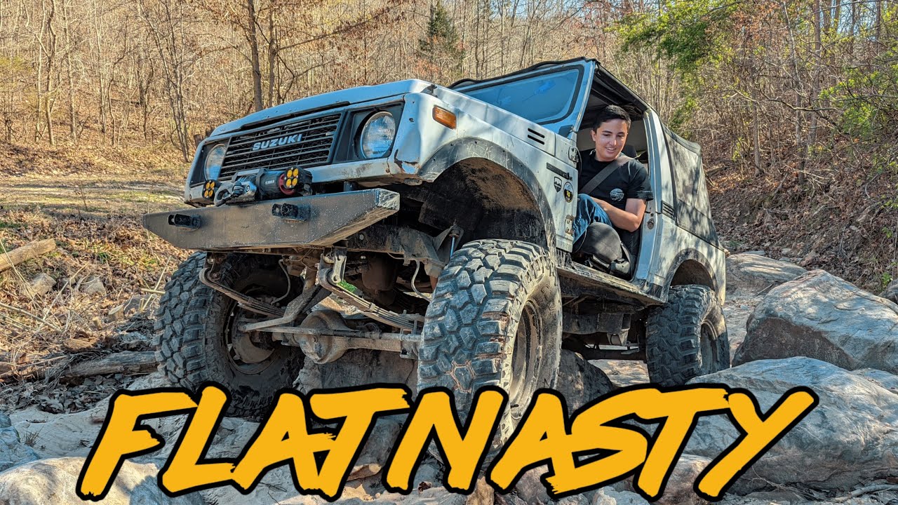 Samurai and Toyotas Rock Crawling at Flat Nasty Offroad Park