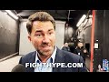 EDDIE HEARN REACTS TO CANELO WATCHING CHOCOLATITO BEAT HIS STABLEMATE JULIO CESAR MARTINEZ