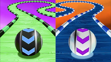 Sky Rolling Ball 3D vs Reverse Speed Run Walkthrough , iOS Android Ball Colour Run  ( part : 547 )