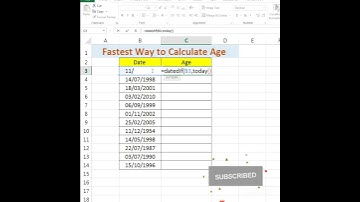 #shorts | Fastet Way to Calculate Age by Datedif Function #excel #trending