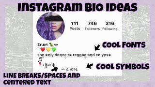 Instagram Bio Hacks 2019: Cool Fonts and Symbols, Centered Text ...