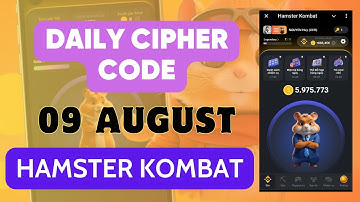 Hamster Kombat 9 August Daily Cipher—Code for 1 m Coins Today - Coin Alan