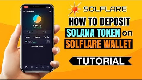 How to DEPOSIT Solana on SOLFLARE WALLET | Crypto App Tutorial