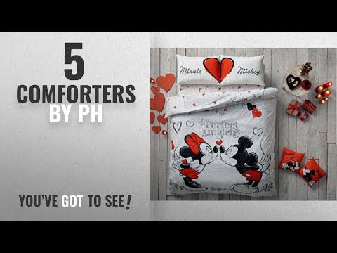 top-10-ph-comforters-[2018]:-paris-home-5pcs-minnie-loves-mickey-mouse-perfect-match-heart-100%