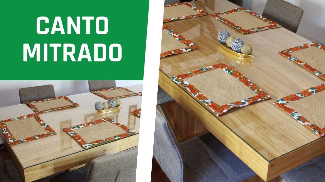Jogo americano de JUTA para o NATAL/ Canto mitrado