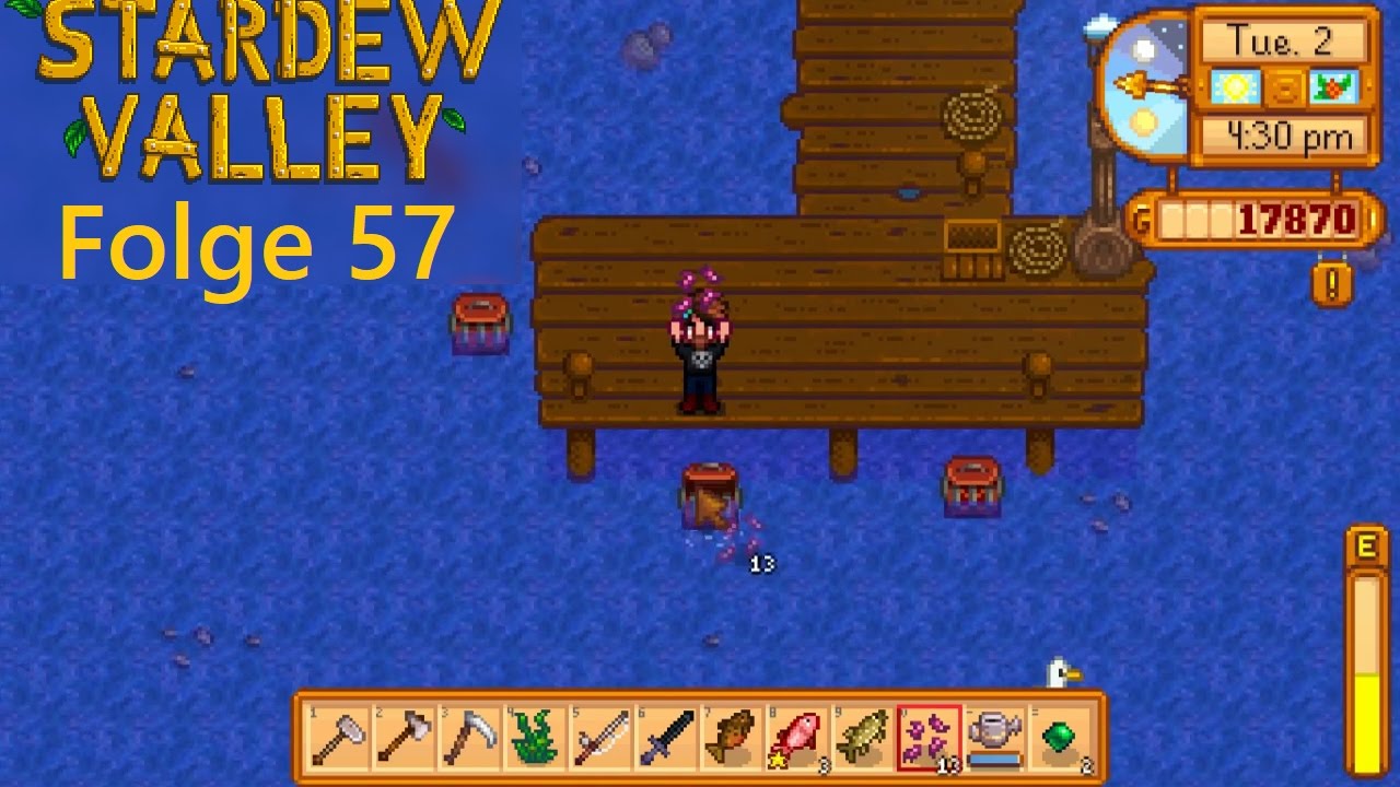 Stardew Valley #057 - Angeln wie ein Profi, jetzt sogar mit Kder! [Lets  Play - German Deutsch]