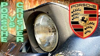 I Crushed a Vintage PORSCHE & More! (Rainy Day at the JUNKYARD)