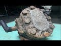 Restoration hydraulic oil pump broken | Rusty oil industrial machine restore