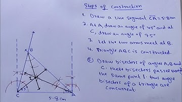 CLASS 9th MATH | LESSON NO:9 | EX.17.2 Q.1(complete) | angle bisectors of a triangle |