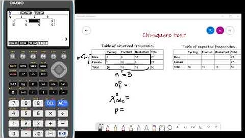 CASIO fx-CG 50 Chi square test