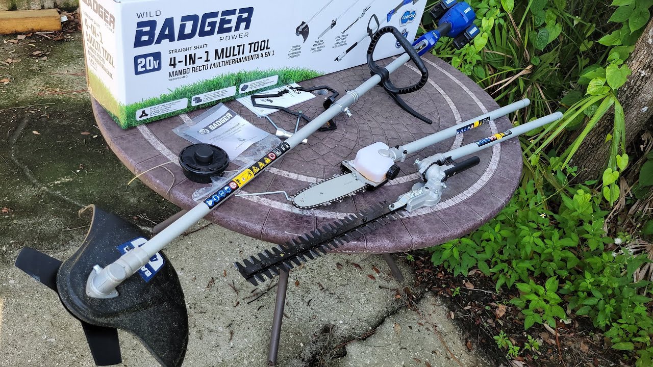 Wild Badger 4 in 1 multitool string trimmer/saw/hedge trimmer/brush