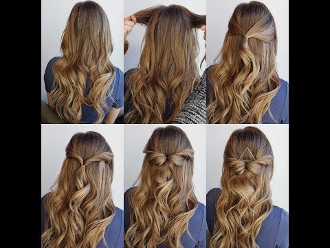 Topsy tail half updo with triangle design tutorial with RedBloom