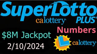 California SuperLotto Plus Winning Numbers 10 February 2024. CA Super Lotto Plus Drawing Result