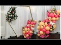 Hexagon Backdrop Decor with Balloon Garland and Floral | Tutorial