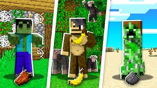 Minecraft MAS temos RAÇAS diferentes! #7  🧟‍♂️🐒🧨