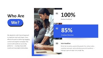 Eye-Catching. Modern. Animated. | Who We Are Company Presentation Template