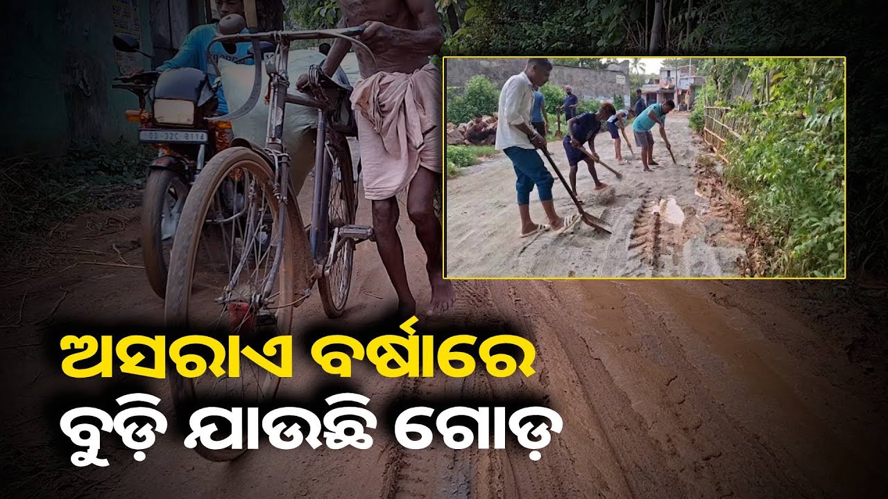 ୫ଟି ଗାଁର ଅକଥନୀୟ ଦୁର୍ଦ୍ଦଶା, ଚିକିଟା କାଦୁଅରେ ଡେଇଁ ଡେଇଁ ଯାଉଛନ୍ତି ଗାଁ ଲୋକେ