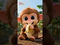 കുരങ്ങ് കുരങ്ങ് നൃത്ത ഗാനം - Playful Little Monkey Song | Nursery Rhymes for Kids | Kids | Shorts