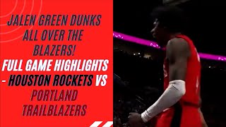 Jalen Green | Plays | Full Game Highlights | Rockets vs Blazers March 8, 2024