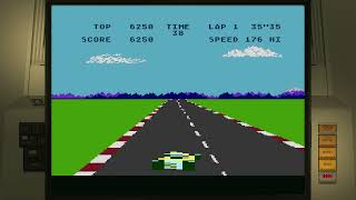 Pole Position Practice Run Laps 2 Atari 8-Bit Emulated Wealth