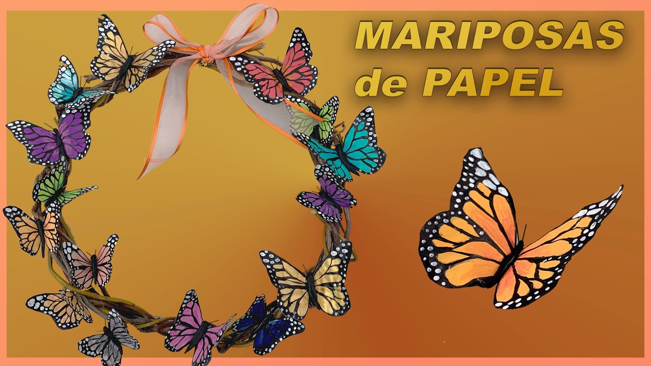 ☑️ 🦋 MARIPOSAS de PAPEL para DECORAR // 🤗3 IDEAS bellísimas// te encantará hacerlas!!