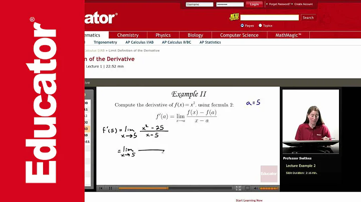 AP Calculus AB: Limit Definition of the Derivative