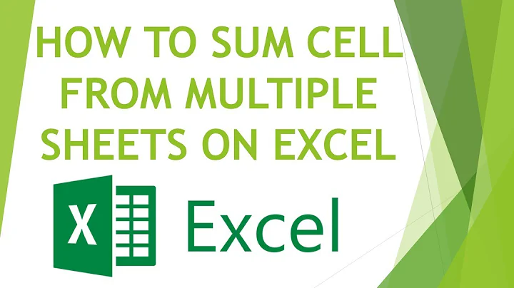 HOW TO SUM CELL FROM MULTIPLE SHEETS ON EXCEL
