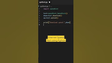 Internet Speed Test Using Python #shorts #viralshorts #viralvideo #viral #ytshorts #python
