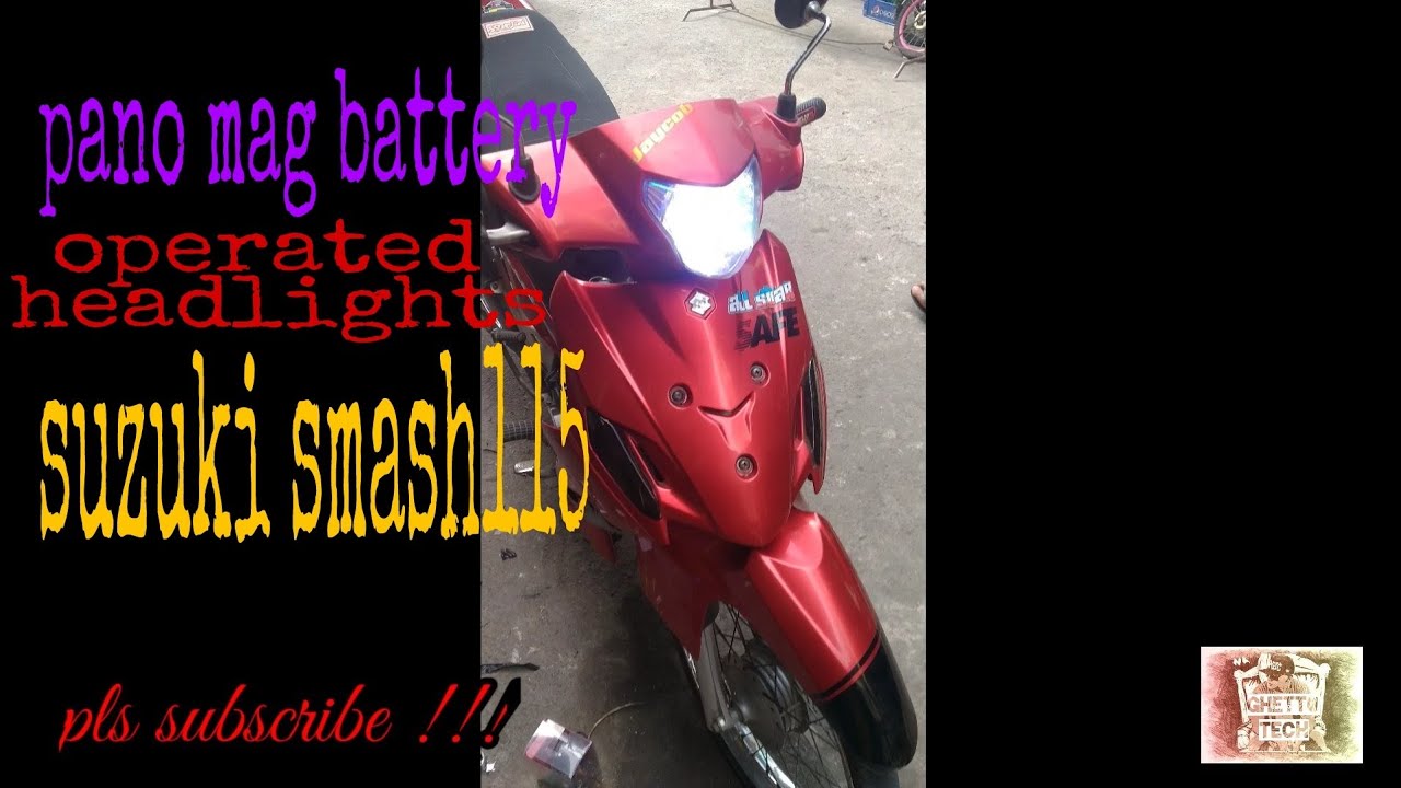 pano mag battery operated headlight ng suzuki smash