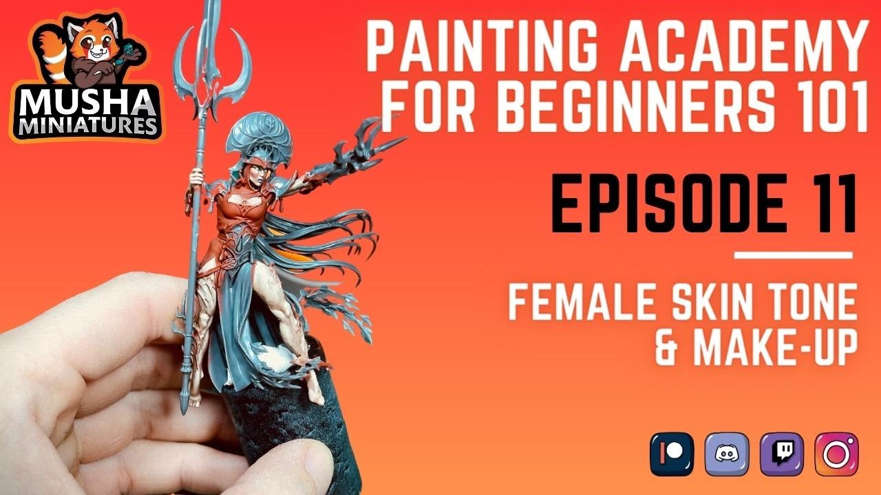 Painting Female Skin Tones & Make-Up for Warhammer | Musha's Painting Academy #11