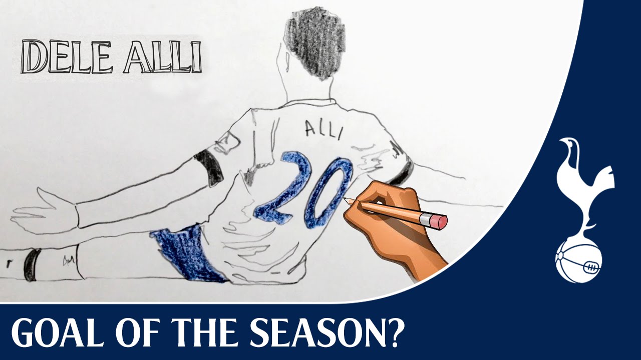 Dele Alli Goal ! Hand Drawn Animation ! Goal of the Month ! - YouTube