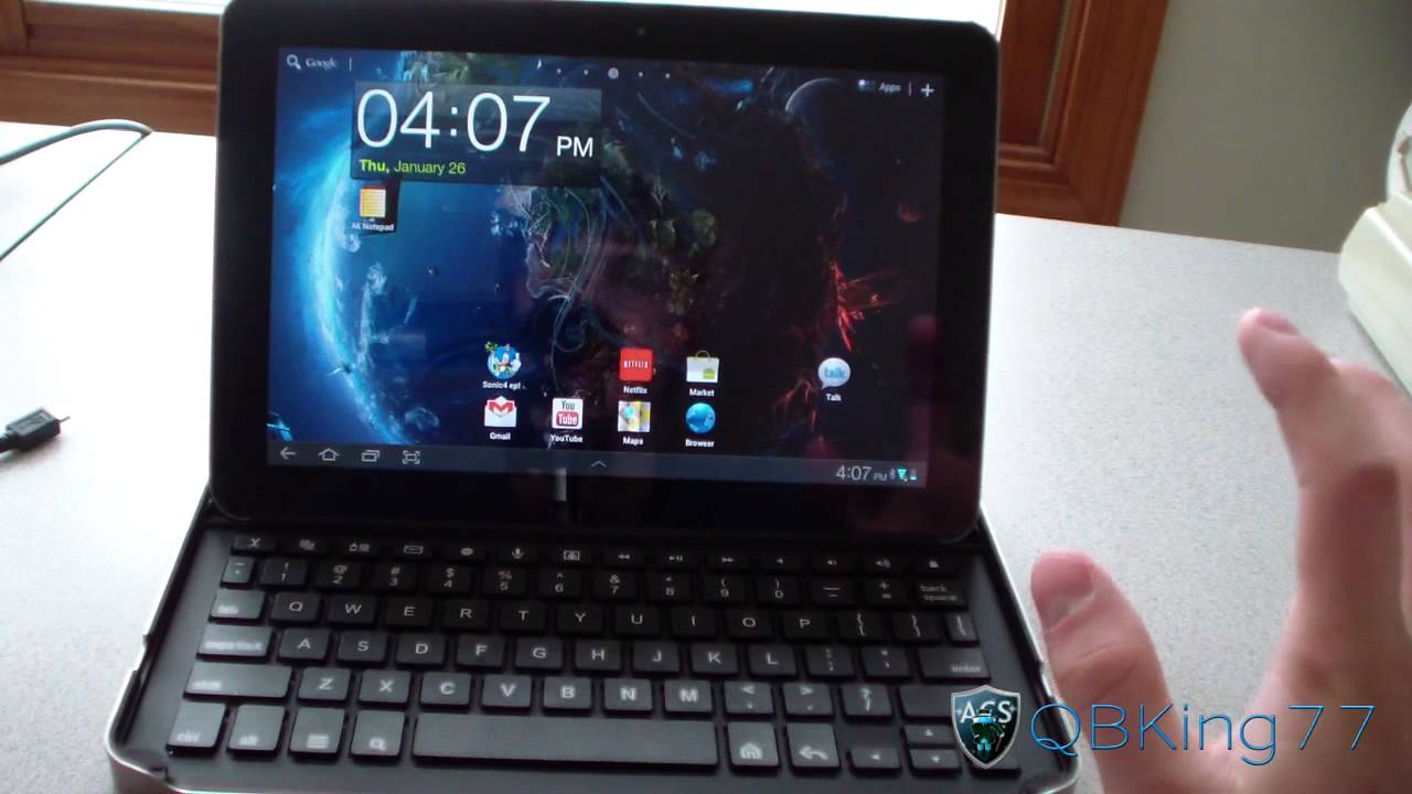 Logitech Keyboard Case Review for the Samsung Galaxy Tab 10.1 - YouTube
