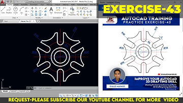 AutoCAD 2D Training Exercise 43। Basic  to Advance AutoCAD tutorial in hindi By #KHALID_MAHMUD
