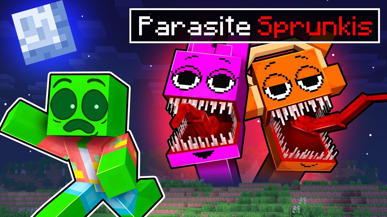 Hunted by PARASITE SPRUNKIS in Minecraft!