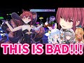 Everyone panics at how l*wd Marine wearing Ina's costume【Hololive/Eng sub】