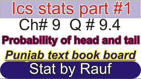 ics stat part1 ch9 q4 Punjab text book  11th class stat/statsrauf
