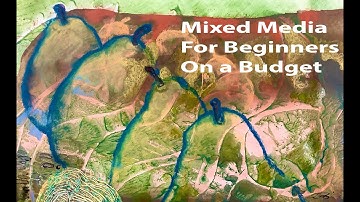 Abstract Mixed Media Tutorial (Relaxing and Simple)