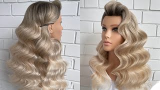 : Amazing Hollywood waves 2024! Hairstyle tutorial
