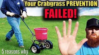 Stop Weeds like CRABGRASS before they grow using a pre emergent.  5 reasons why Pre Emergents Fail.