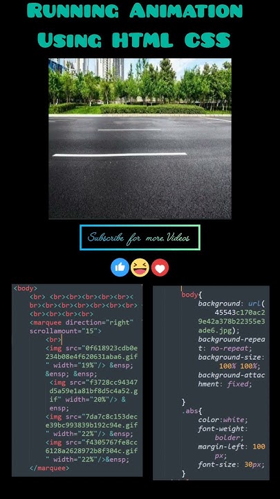 How to make running animation | html css design #shorts #trending - YouTube