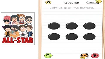 Brain test all star level 150 light up all of the buttons