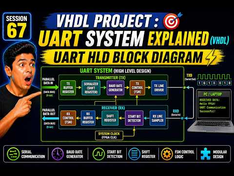 67 ~ VHDL Project : UART System Explained (VHDL) : UART HLD Block Diagram