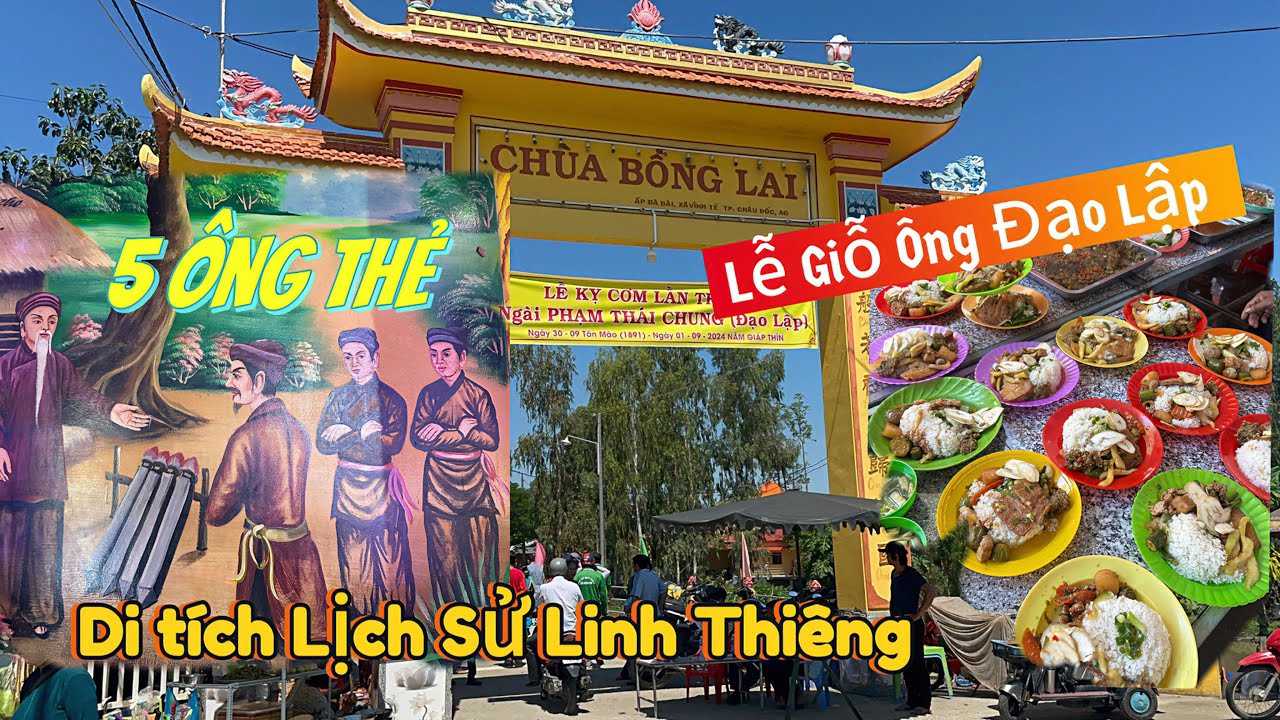 Lễ Giỗ lần thứ 133 của Ông Đạo Lập tại Chùa Bà Bài Bồng Lai. Di tích lịch sử 5 Ông Thẻ của Phật Thầy