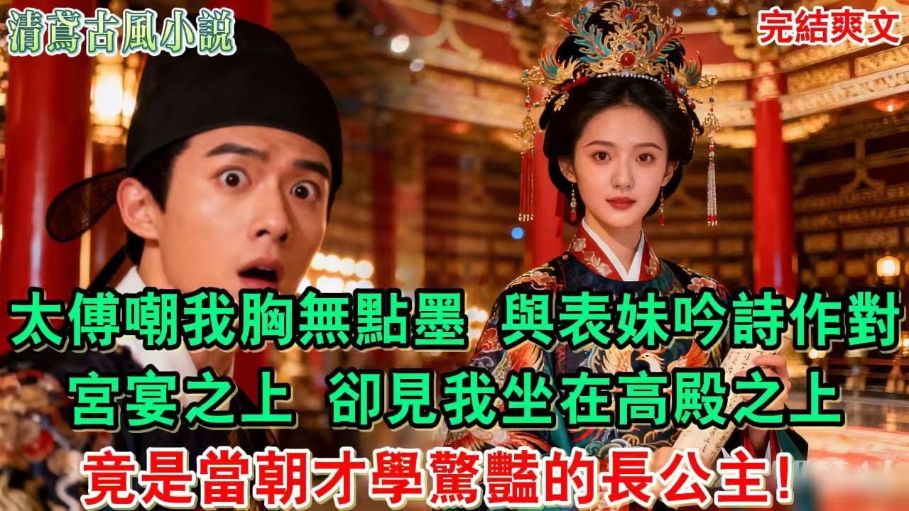 【完結爽文】太傅嘲我胸無點墨，日日與表妹吟詩作對，宮宴之上，卻見我坐在高殿之上，竟是當朝才學驚豔的長公主！#小說#追妻火葬場#愛情#古言小說 #逆袭 #爽文完結 #大女主