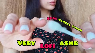 ASMR Eyes cleaning with q-tip/cotton swab (actual camera touch, lofi, background noise)